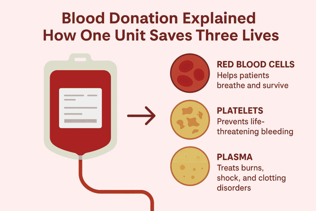 Blood Donation Explained How One Unit Saves Three Lives