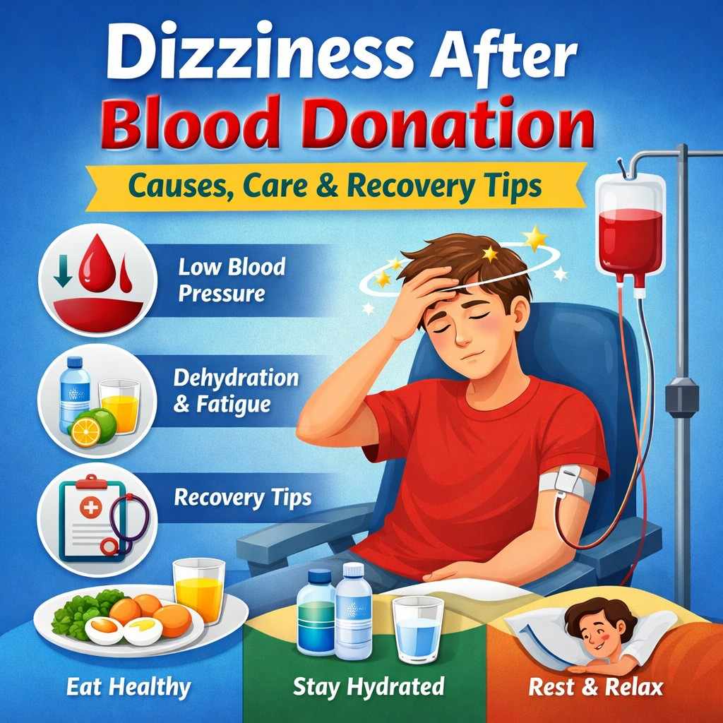 Dizziness After Blood Donation Causes, Care & Recovery Tips