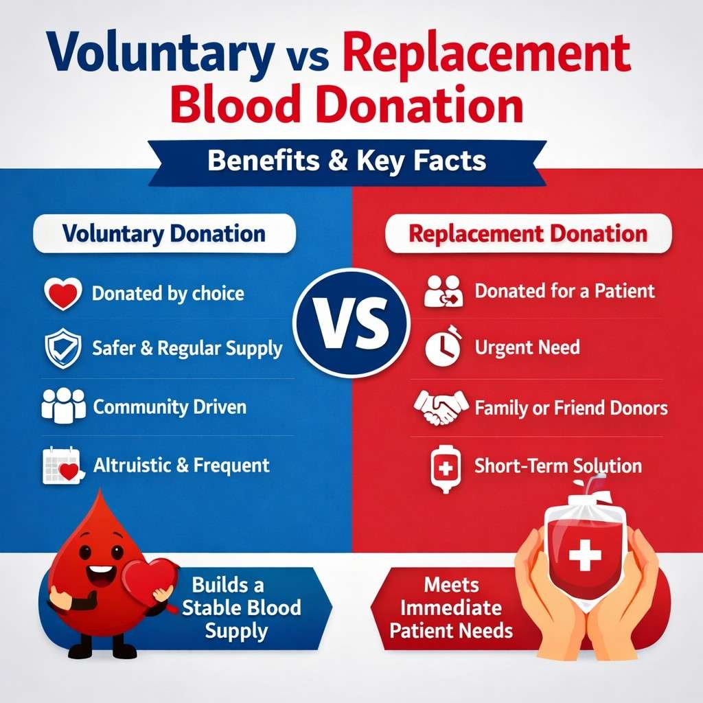 Voluntary vs Replacement Blood Donation Benefits & Key Facts