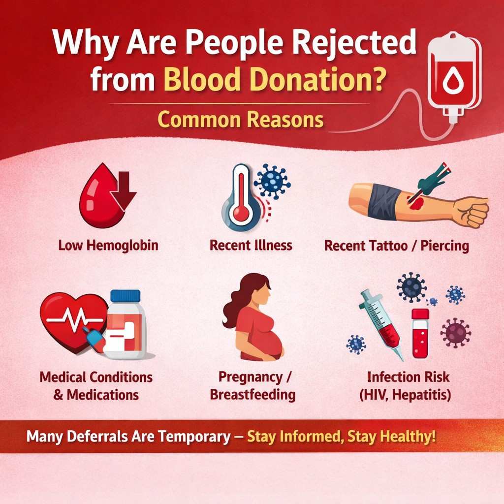 Why Are People Rejected from Blood Donation Common Reasons